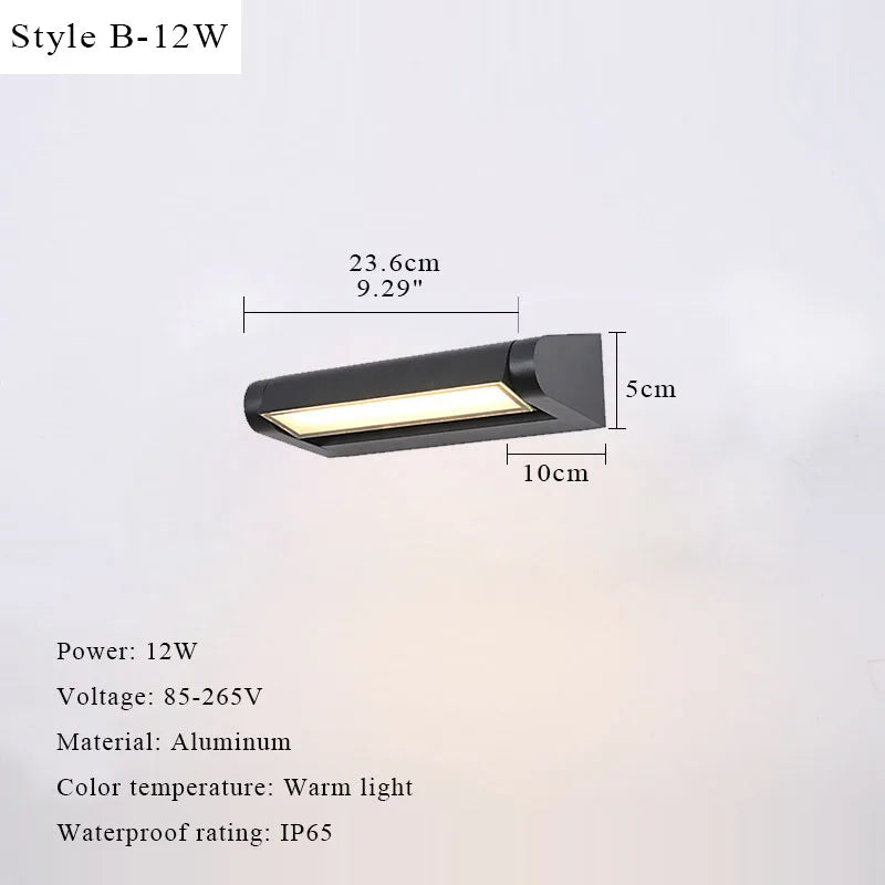 LED-Außenwandleuchte | 350° verstellbar | 12W–30W | IP65