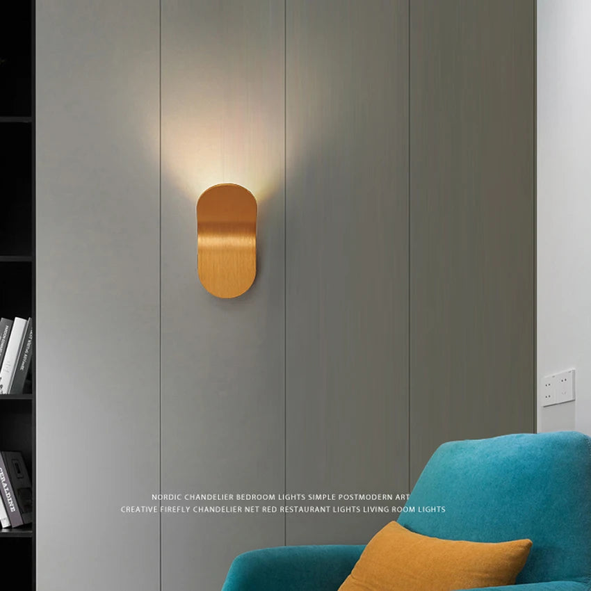Minimalist Rotatable Aluminum Wall Sconce – Black, White or Gold