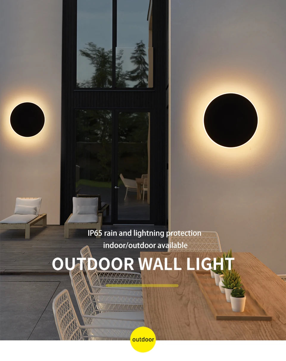 Nordijska okrugla LED zidna svjetiljka — Eclipse dizajn | AlohaHome