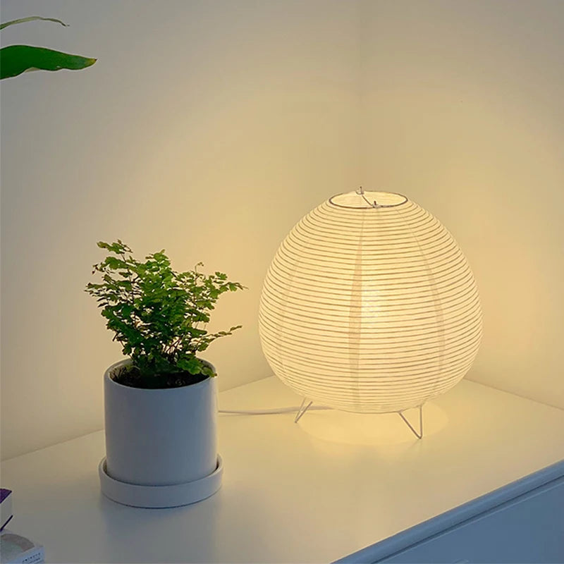 Wabi Sabi LED stolna svjetiljka – nordijski papirnati sjenilo | AlohaHome