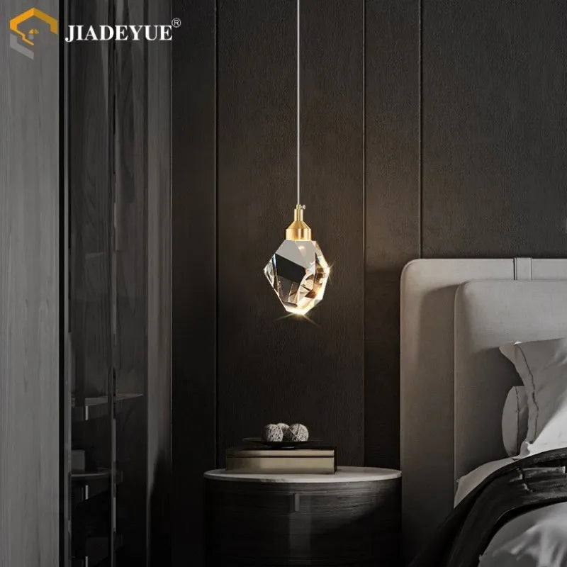 Modern LED Crystal Chandelier – 1, 2, 3 or 5 Heads | Pendant Light