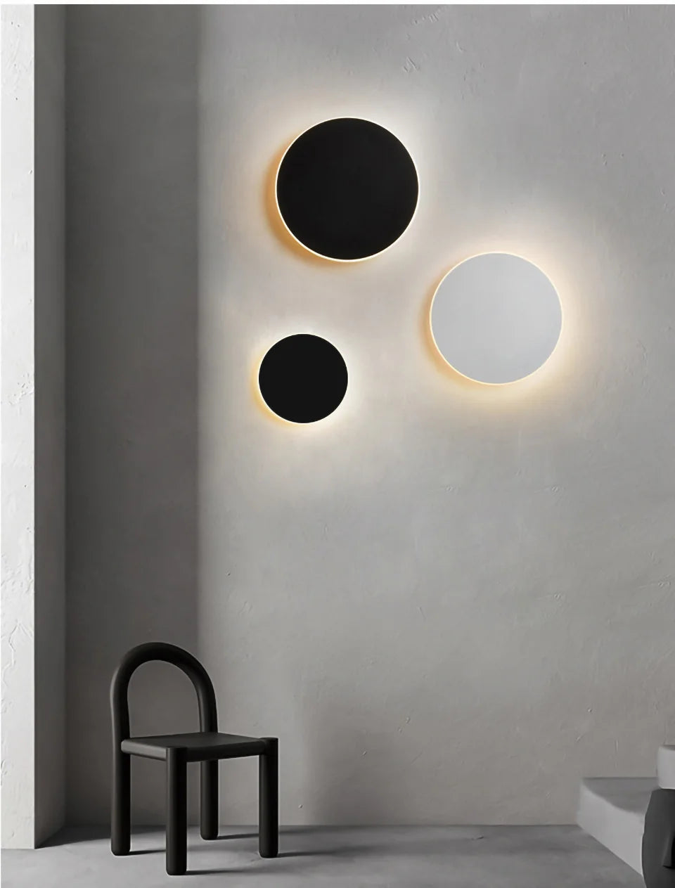 Nordijska okrugla LED zidna svjetiljka — Eclipse dizajn | AlohaHome