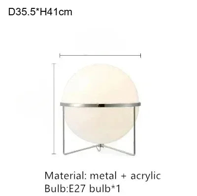 Nordic Acrylic Ball Floor Lamp — Electroplated Chrome LED Standing Light