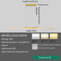 Modern Minimalist LED Pendant Light – Gold Linear Chandelier