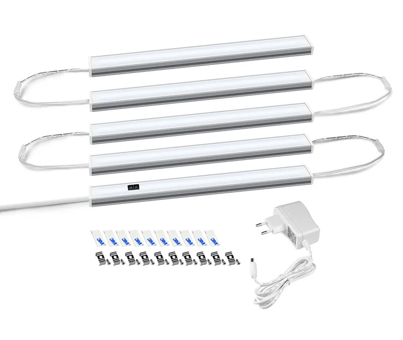 Kitchen Under Cabinet LED Lighting Kit – Linkable Bar Lights with Hand Sweep Sensor
