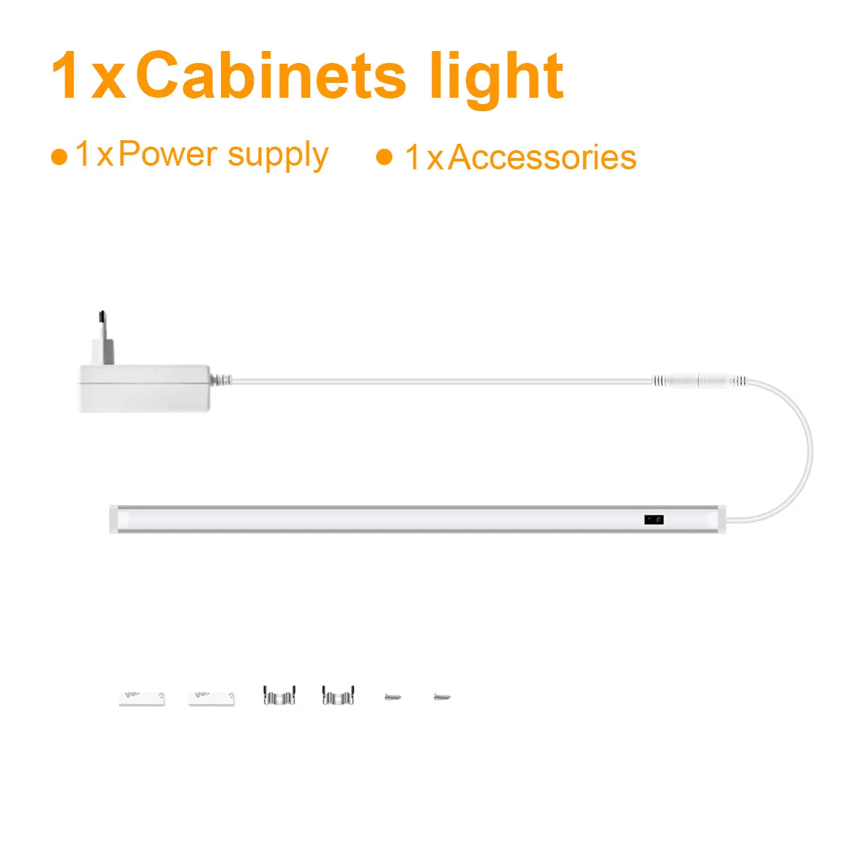 Kitchen Under Cabinet LED Lighting Kit – Linkable Bar Lights with Hand Sweep Sensor