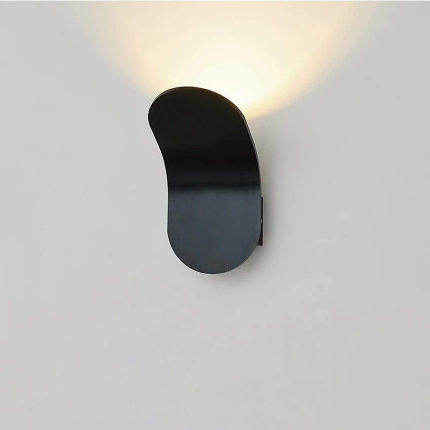 Minimalist Rotatable Aluminum Wall Sconce – Black, White or Gold