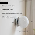 Modern Glass Ball Wall Lamp – E27 LED, Chrome & Copper Finishes