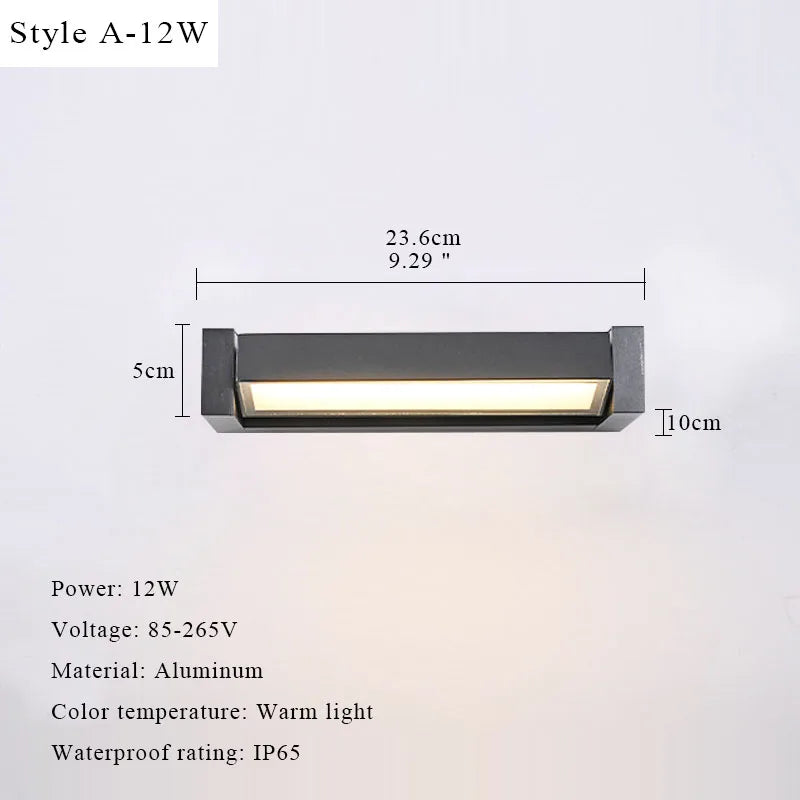 LED-Außenwandleuchte | 350° verstellbar | 12W–30W | IP65