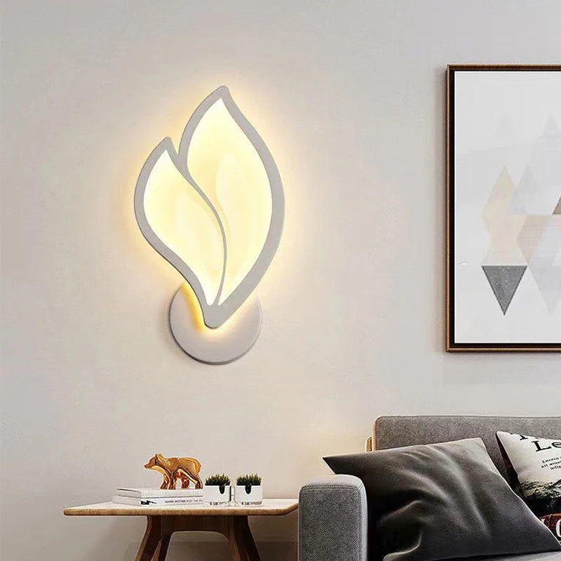 Modern Leaf LED Wall Lamp – Iron & Acrylic, Up & Down Light