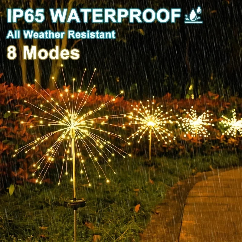 Solar-Feuerwerk-Licht – Garten- & Feiertags-Lichterkette für Draußen