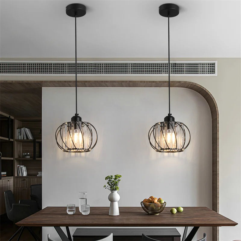 Creative Crystal LED Chandelier Pendant Lamp – E14 Hanging Light
