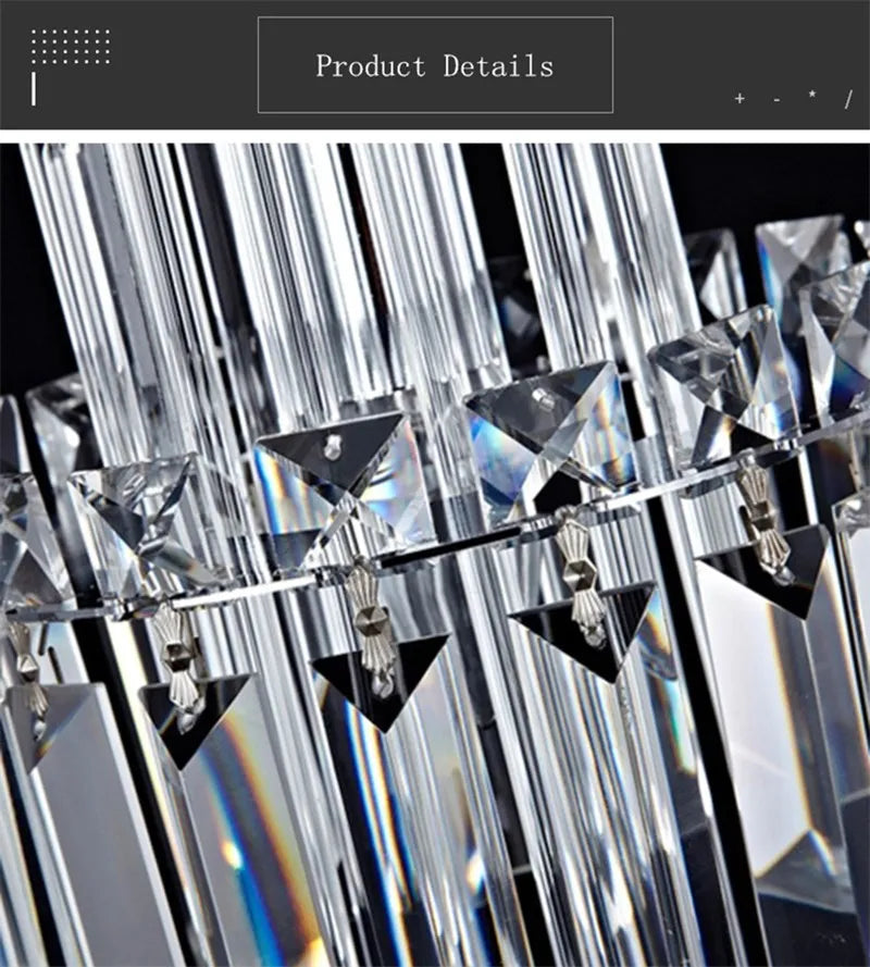 Creative Crystal LED Chandelier Pendant Lamp – E14 Hanging Light