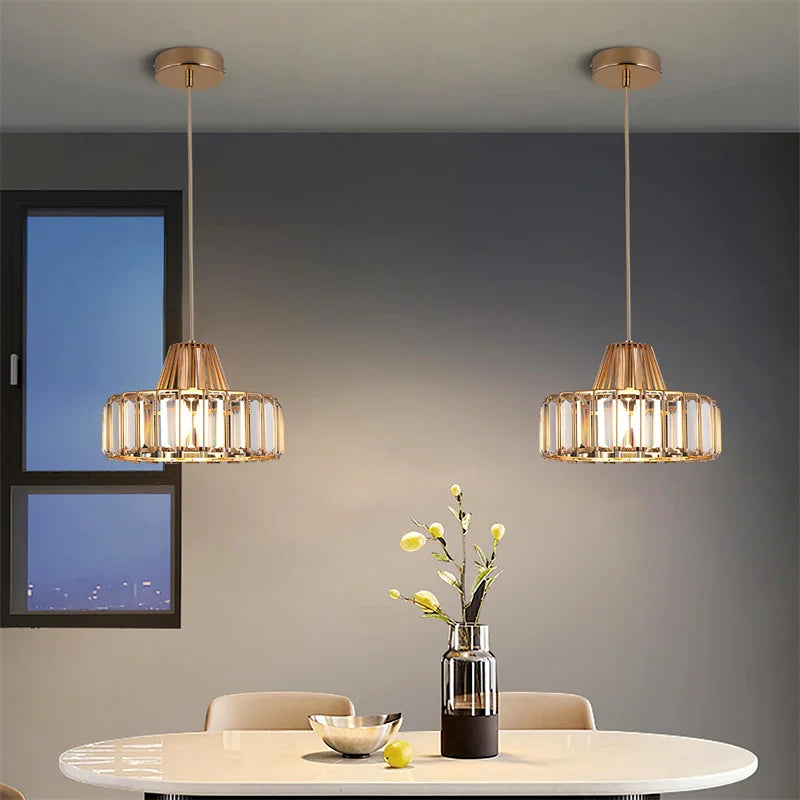 Creative Crystal LED Chandelier Pendant Lamp – E14 Hanging Light