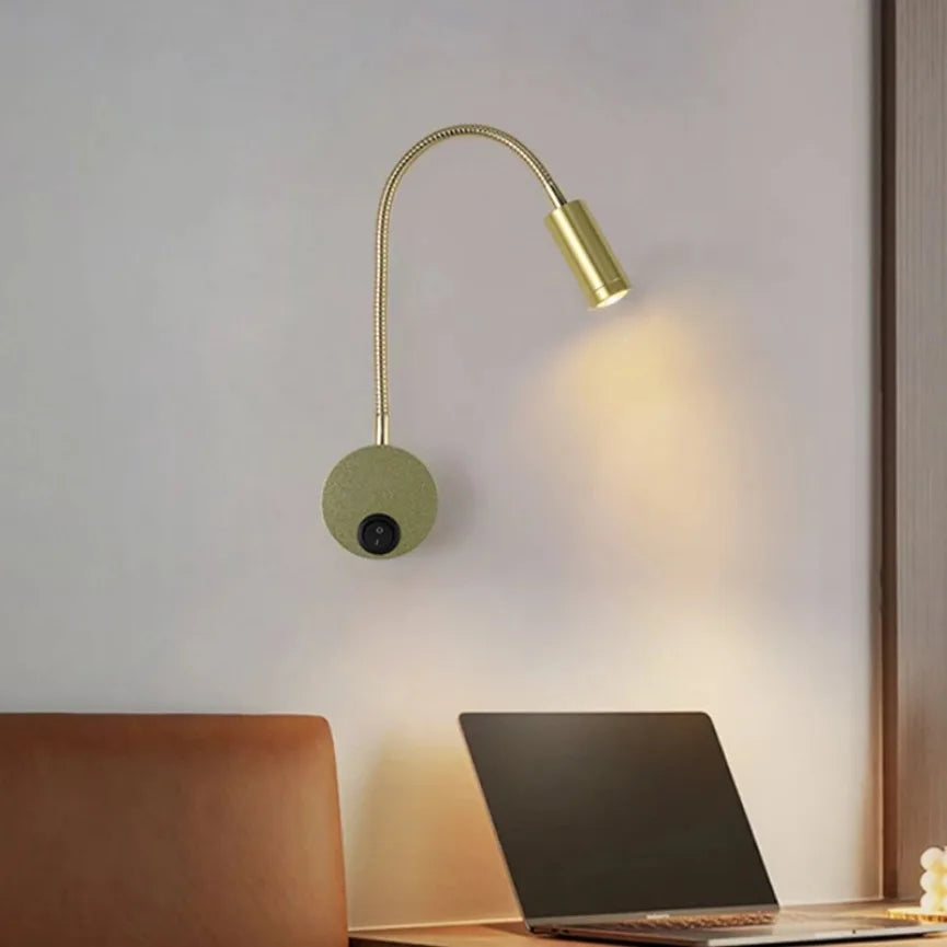 LED Gooseneck Wall Lamp – 360° Rotating Spotlight