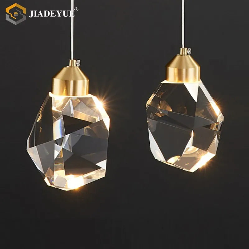 Modern LED Crystal Chandelier – 1, 2, 3 or 5 Heads | Pendant Light