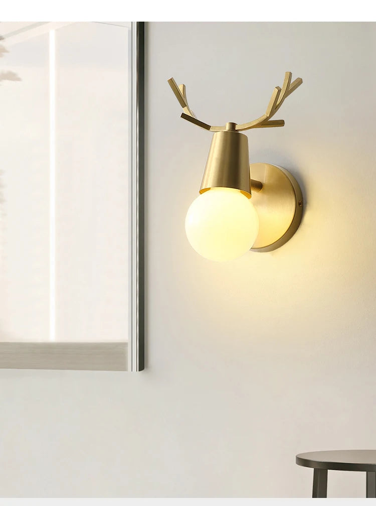 Nordic Gold Wall Sconce — Vintage Industrial Wall Light