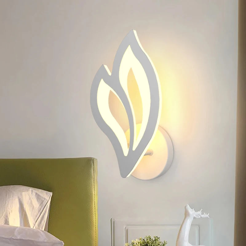 Modern Leaf LED Wall Lamp – Iron & Acrylic, Up & Down Light