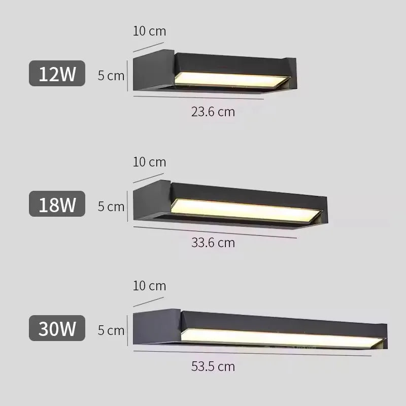 LED-Außenwandleuchte | 350° verstellbar | 12W–30W | IP65