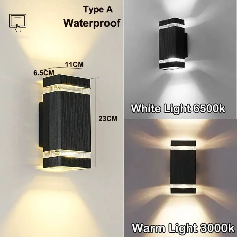 Wasserdichte LED-Wandleuchte – Austauschbare E27-Glühbirne
