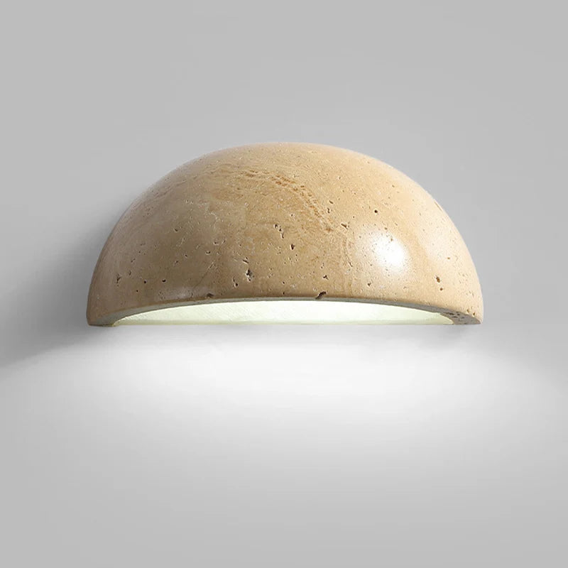 Japanese Wabi-Sabi Stone Wall Lamp – G4 LED, Yellow Cave Design