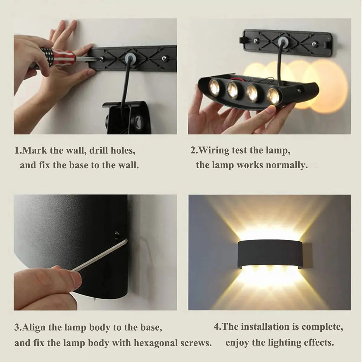Aluminium-LED-Wandleuchte | Up & Down | IP65 | 2W–12W