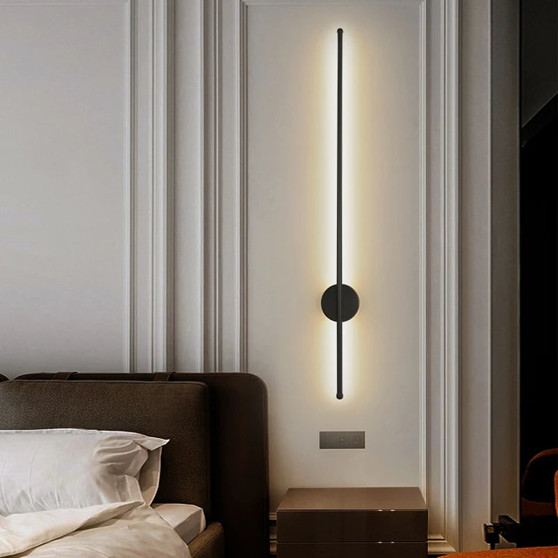 Modern LED Wall Sconce – Black or Gold, 5 Sizes, 4 Light Modes