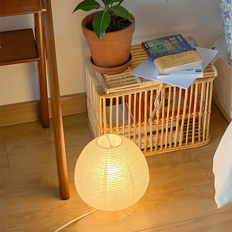 Wabi Sabi LED stolna svjetiljka – nordijski papirnati sjenilo | AlohaHome