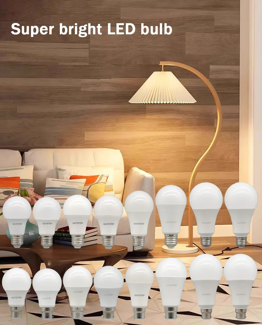 E27 LED-Lampen — 10er-Pack, A60 & G45, 3W–24W, 3 Farbtemperaturen