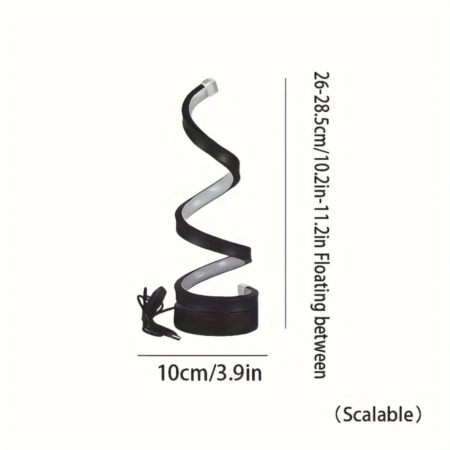 Prigušiva spiralna stolna lampa na dodir – USB noćna svjetiljka | AlohaHome