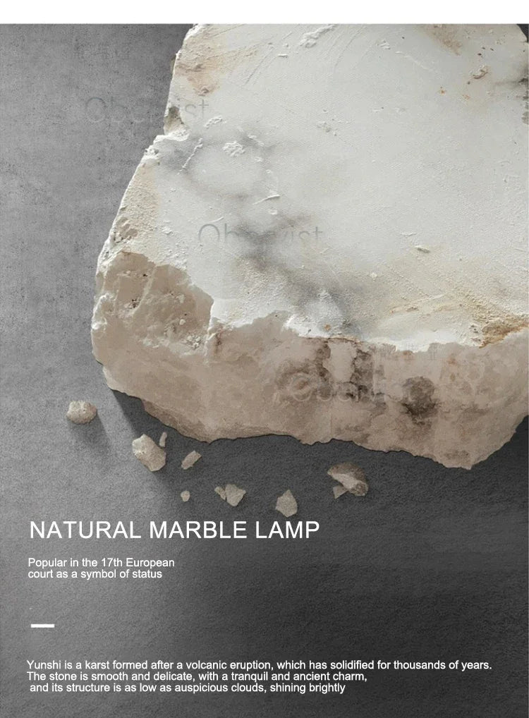 Alabaster Marble LED Wall Sconce – 20cm, Gold & Black, 3 Colour Temps