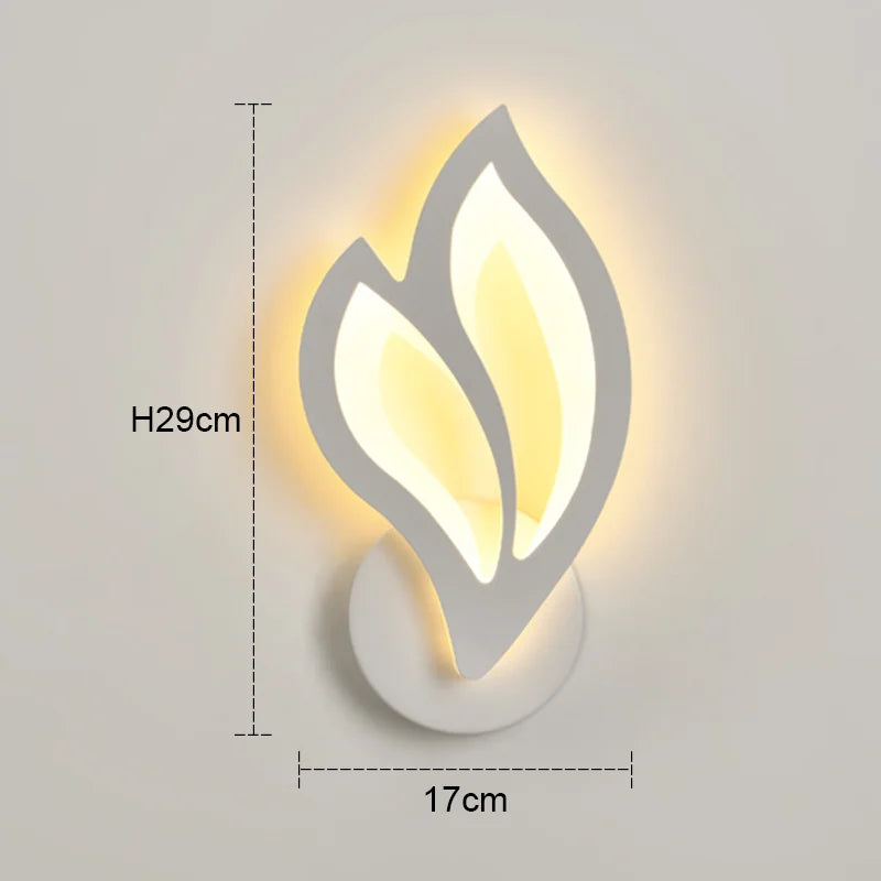 Modern Leaf LED Wall Lamp – Iron & Acrylic, Up & Down Light