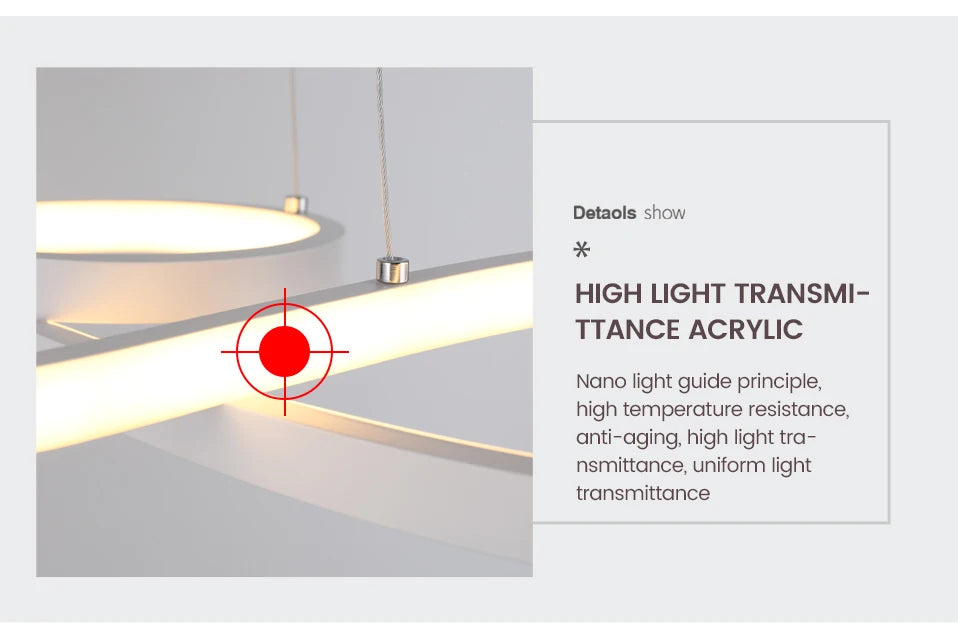 Modern LED Kitchen Island Pendant Light – Remote Dimmable