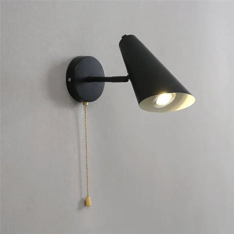 Nordic Swing Arm Wall Lamp – Adjustable Bedside Reading Light
