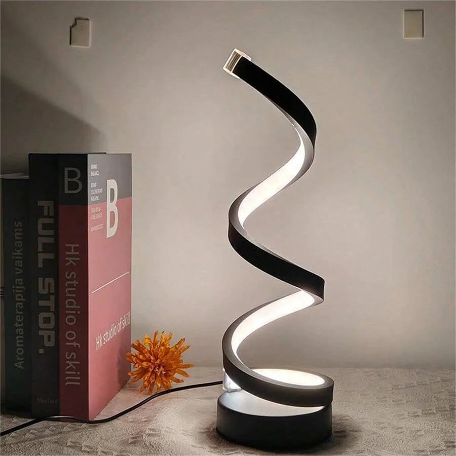 Prigušiva spiralna stolna lampa na dodir – USB noćna svjetiljka | AlohaHome
