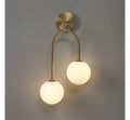 Moderne Glaskugel-Wandleuchte – Doppelte LED-Wandleuchte