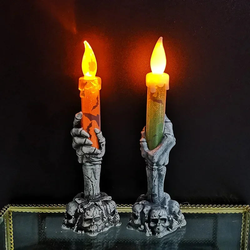 Halloween Skeleton Hand Candle Decoration – 15 cm