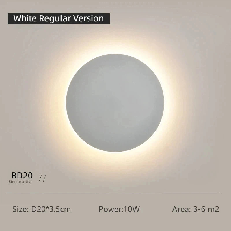 Nordijska okrugla LED zidna svjetiljka — Eclipse dizajn | AlohaHome