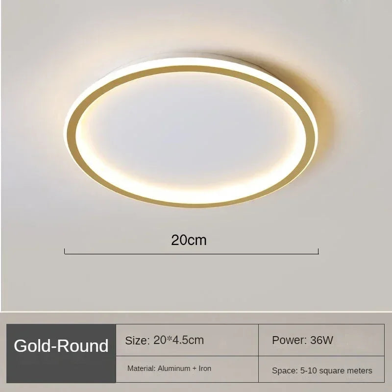 Nordic Minimalist LED Ceiling Light – Round, 20/30 cm, 3 Colors