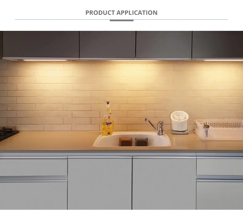 Kitchen Under Cabinet LED Lighting Kit – Linkable Bar Lights with Hand Sweep Sensor