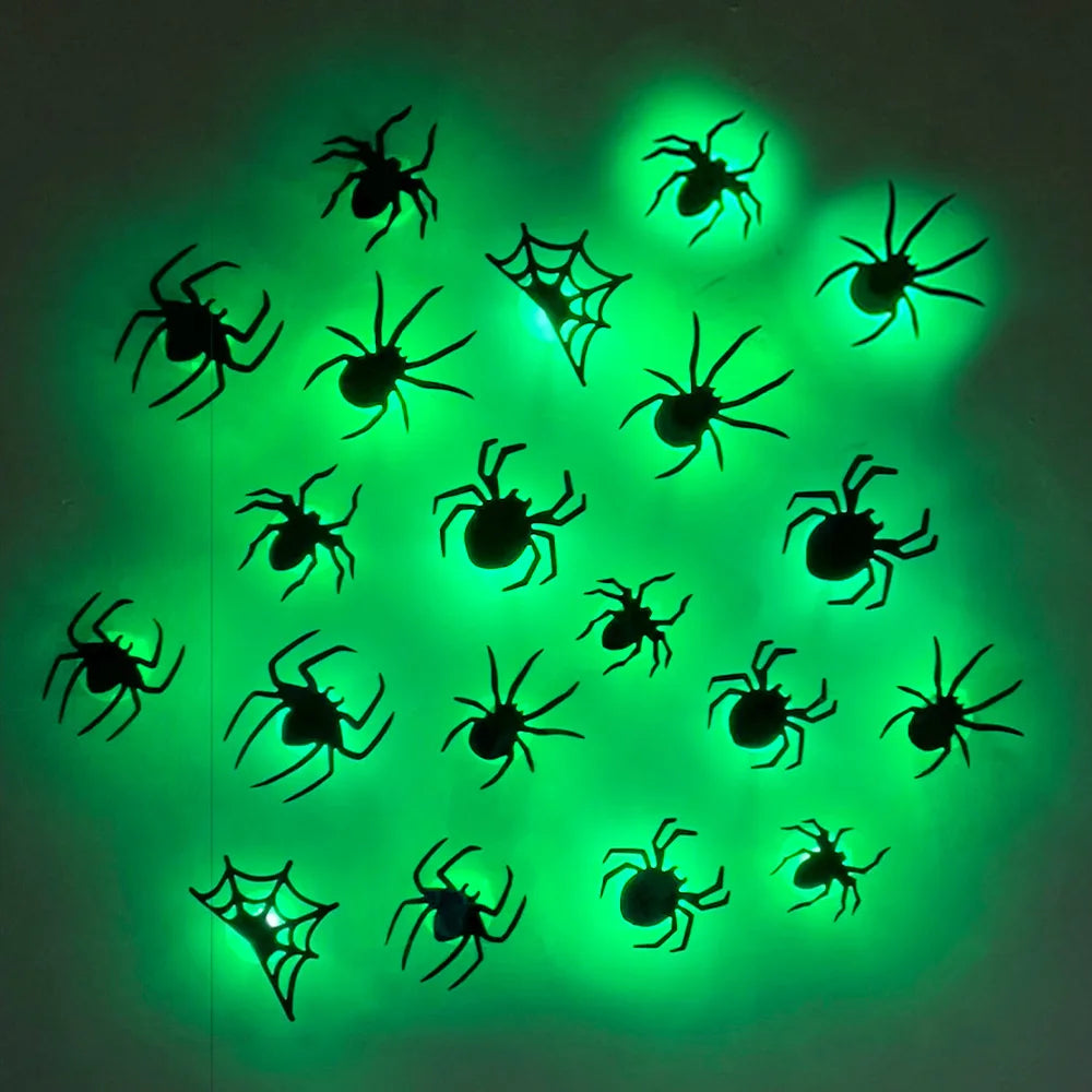 Halloween 3D Bat & Spider LED Wall Stickers