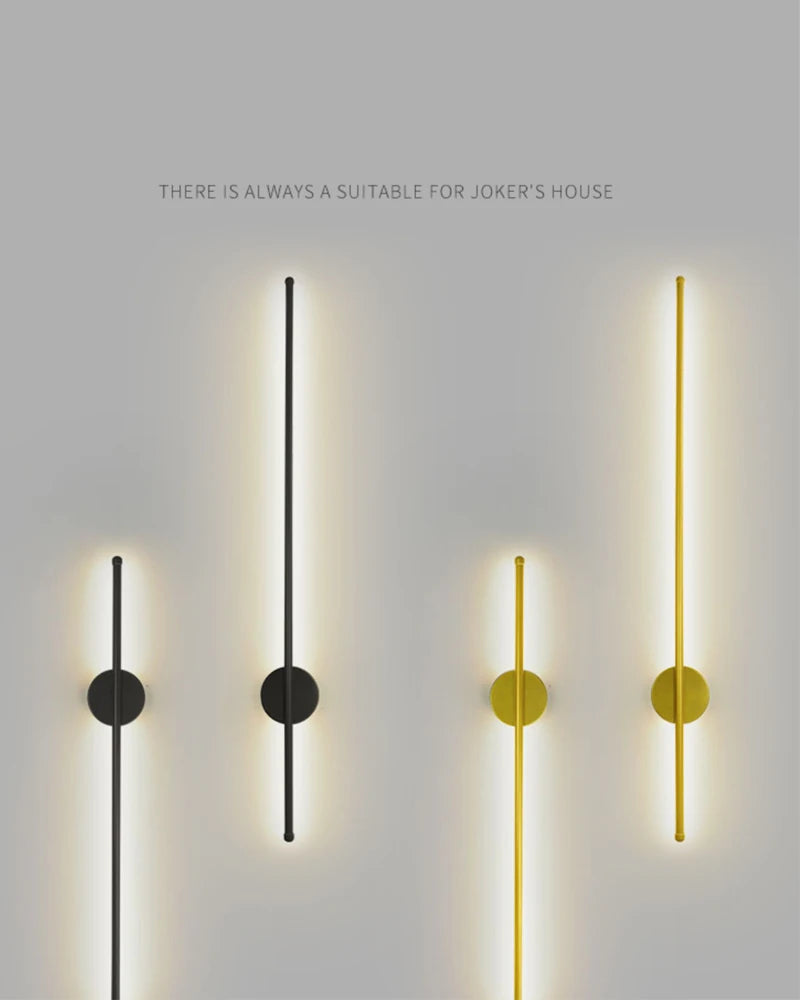 Modern LED Wall Sconce – Black or Gold, 5 Sizes, 4 Light Modes