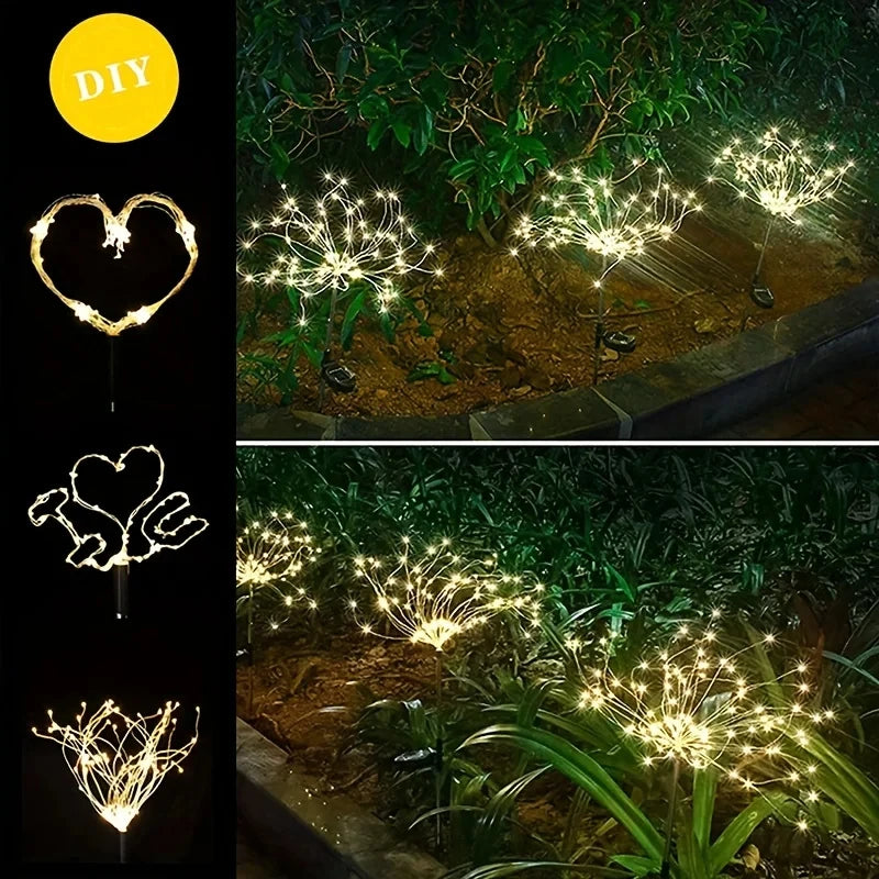 Solar-Feuerwerk-Licht – Garten- & Feiertags-Lichterkette für Draußen