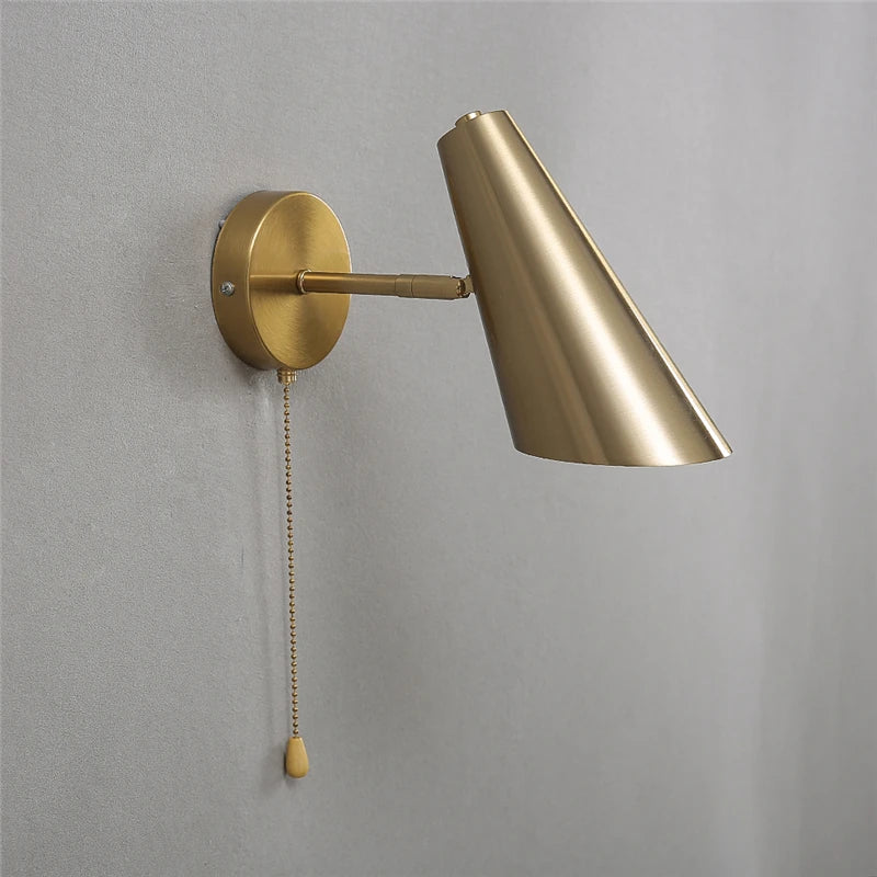 Nordic Swing Arm Wall Lamp – Adjustable Bedside Reading Light