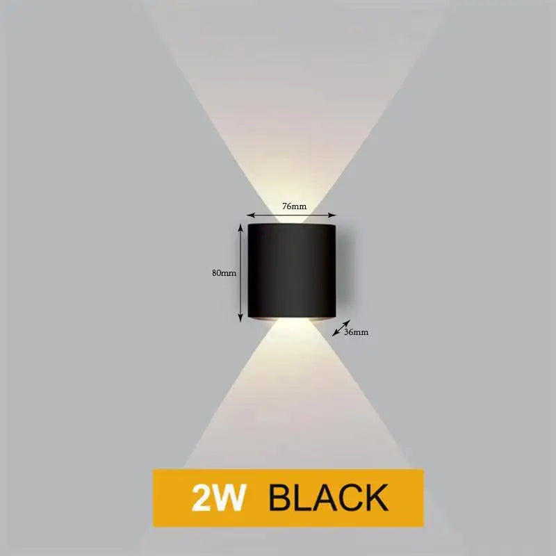 Aluminijska LED zidna svjetiljka | Gore i dolje | IP65 | 2W–12W