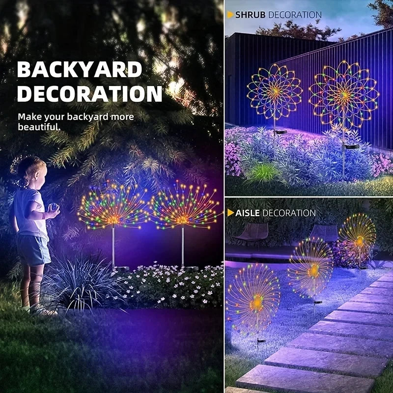Solar-Feuerwerk-Licht – Garten- & Feiertags-Lichterkette für Draußen