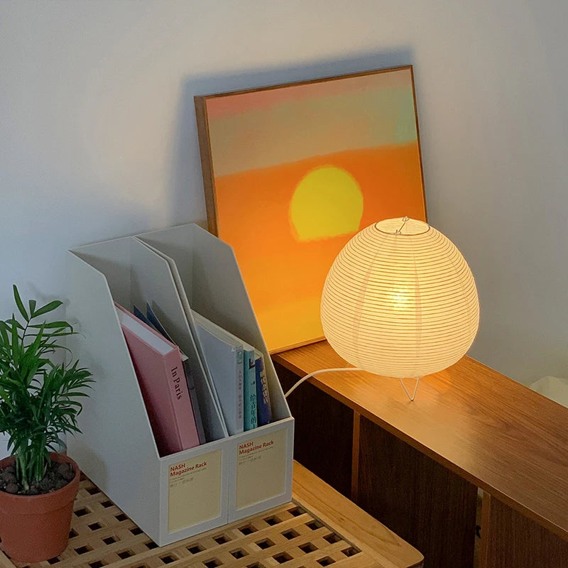Wabi Sabi LED stolna svjetiljka – nordijski papirnati sjenilo | AlohaHome