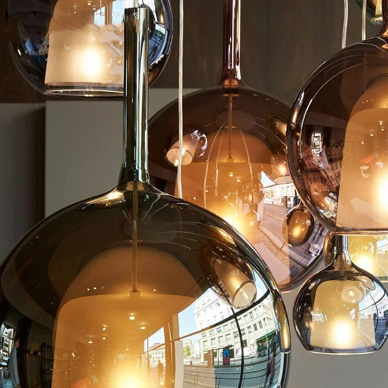 Glass Penta Glo LED Pendant Light – 15, 20 or 25cm | 4 Colours