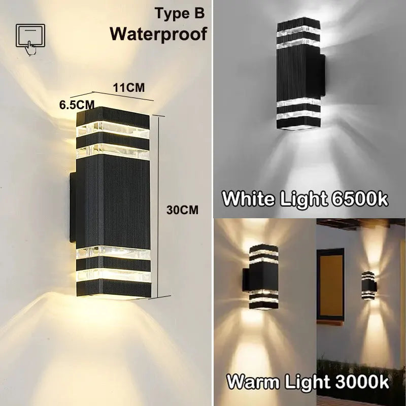 Wasserdichte LED-Wandleuchte – Austauschbare E27-Glühbirne