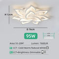 Nordic Smart LED Ceiling Lamp – APP & Remote Control, 5–18 Heads, Dimmable